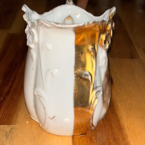 Small Porcelain Victorian Edwardian Little Creamer Pitcher Dog Theme - Picture 4 of 8